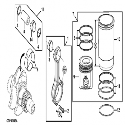Group 48: Piston and Connecting Rod, continued  第48組：活塞和連桿，“GM93289,”“GM93285,”“GM91650,”“GM85414,”“GM85412,”“GM85410,”“GM