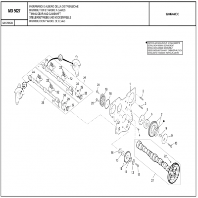 MANITOU MHT-X 790曼尼通礦用叉車(chē) 約翰迪爾4045HMC85發(fā)動(dòng)機(jī)搖臂軸 正時(shí)齒輪和凸輪軸